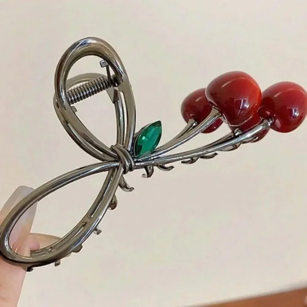 Luxe Large Cherry Hair Clip Claw